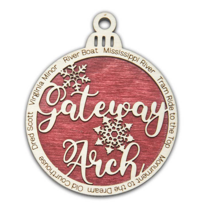 Gateway Arch National Park Christmas Ornament for wholesale by National Park Obsessed LLC