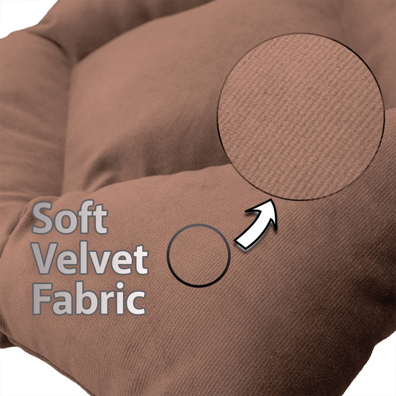 CASASRO - Venta al por mayor Cojines para sillas - CASASRO® Cojines para sillas de comedor | Juego de 4 de 40x40 cm | Tela de terciopelo suave lavable en 9 colores | Cojines con lazos para sujetar24