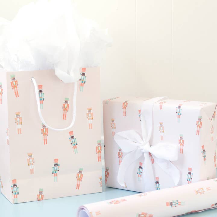 Joy Paper Co. - Wholesale Gift Bag - Pinkmas Nutcrackers Gift Bag | Christmas, Holiday Gift