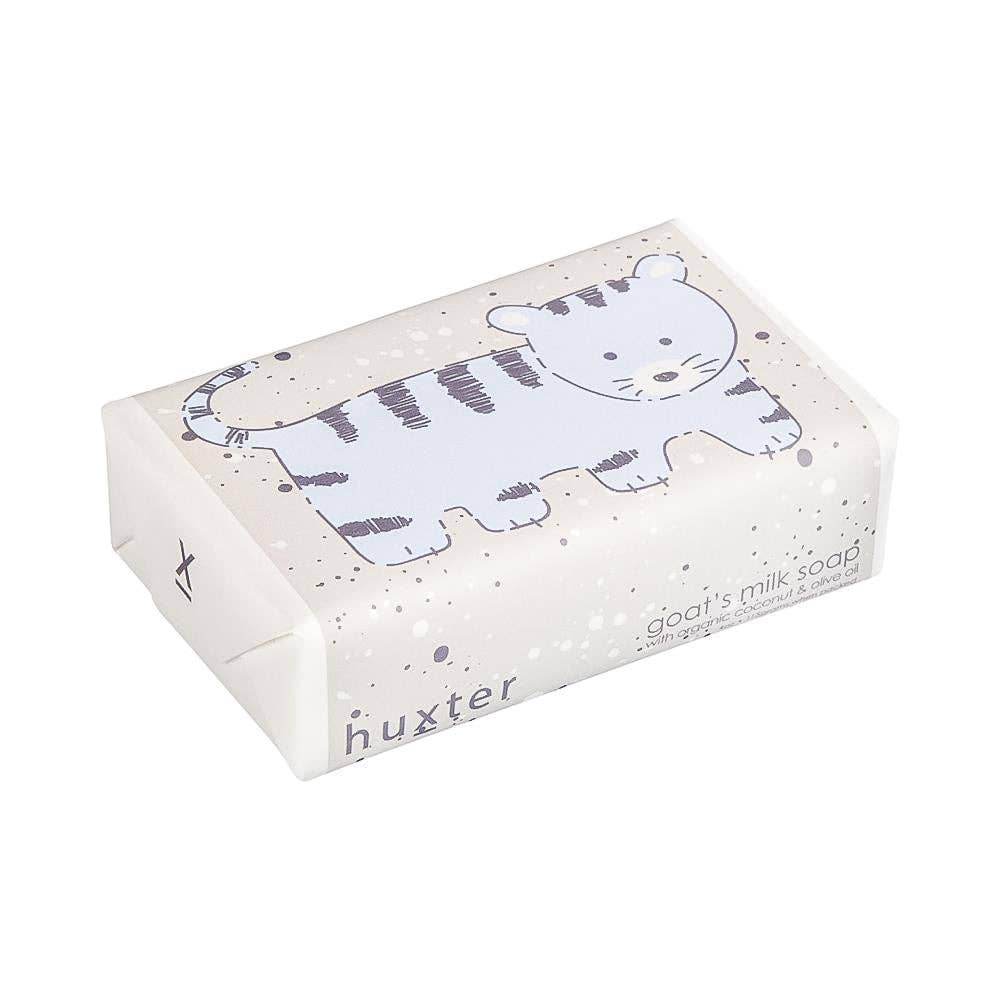 Huxter - Wholesale Bar Soap - Blue Tiger w Spots Wrapped Soap - Goat's milk