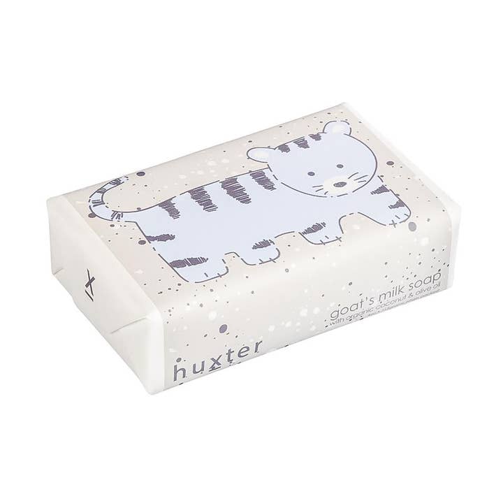 Huxter - Wholesale Bar Soap - Blue Tiger w Spots Wrapped Soap - Goat's milk0