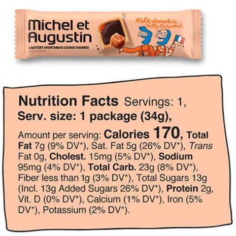 Michel et Augustin - Wholesale Cookie - 1 case of 18 Bars of Milk Chocolate and Caramel cookie6