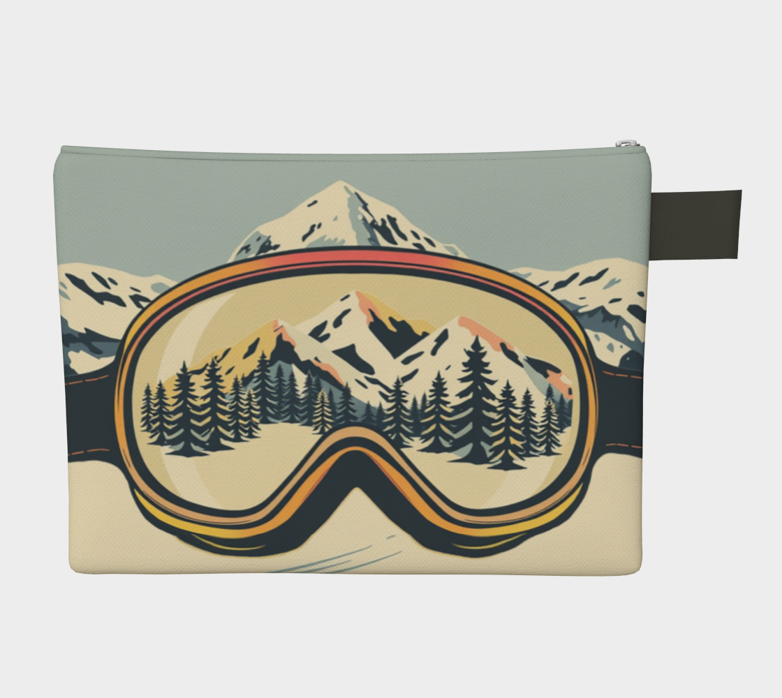 Sofs Designs - Wholesale Pouch - Women's - Wristlet carry-all Ski Bag silver Ski goggles made in Canada2