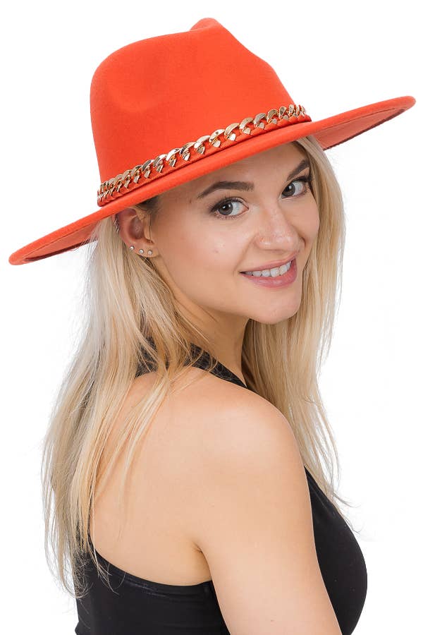 Cap Zone – Fedora - Mulher por atacado – Chapéu Monocromático Revelado Corrente Cubana Larga Feltro Chapéu12