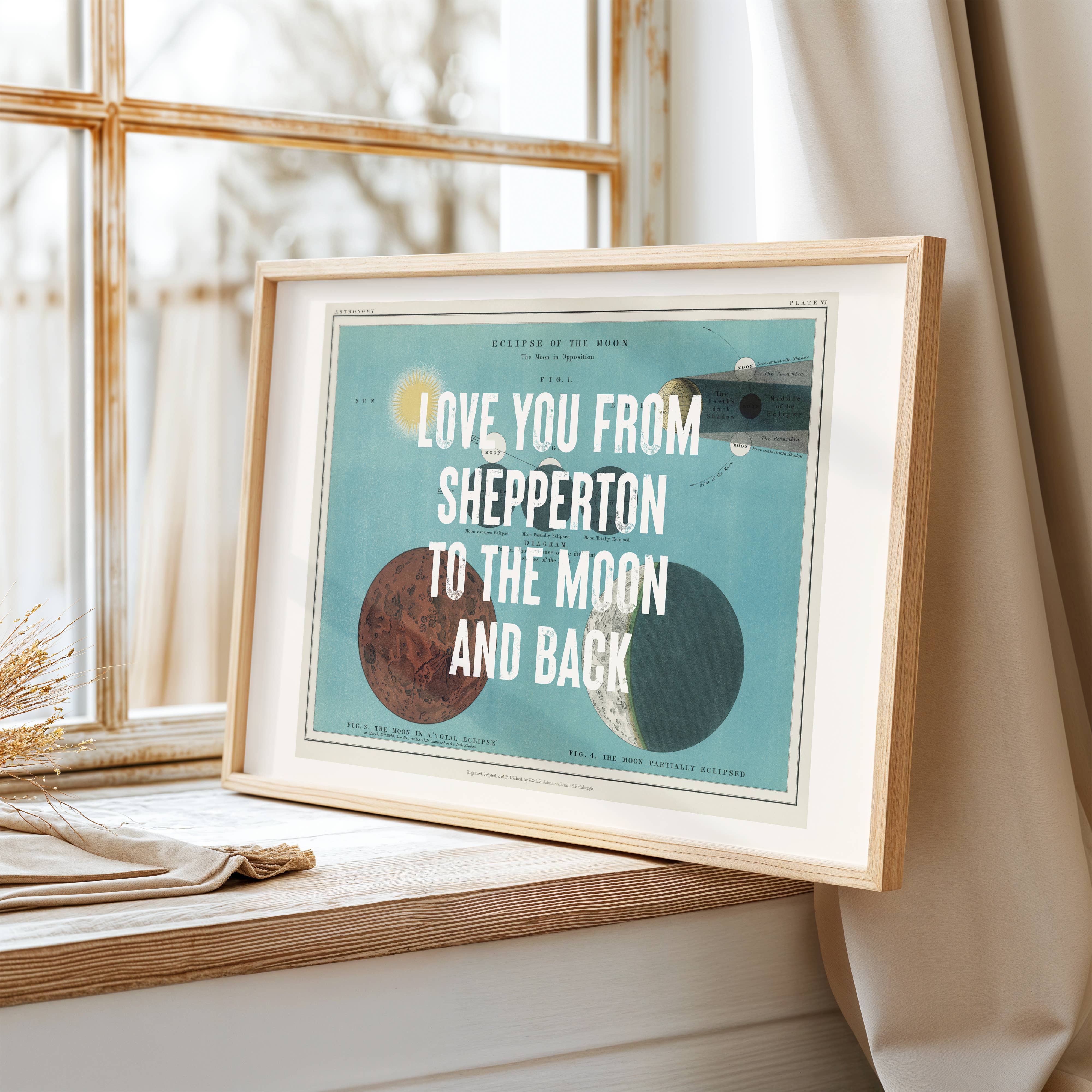 Timmy Loves - Vente Affiche d'art - Vers la lune et retour - Impression artistique personnalisée d'éclipse lunaire2