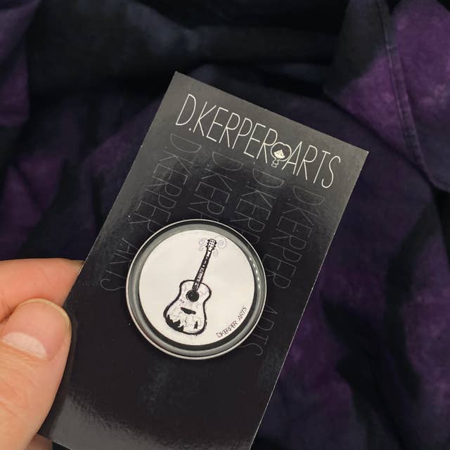 D. Kerper Arts - Wholesale Lapel Pin/Button - Button - Guitar2