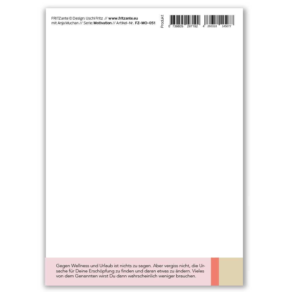 Fritzante - Wholesale Postcard - Postcard True self-care is not a bathtub...1