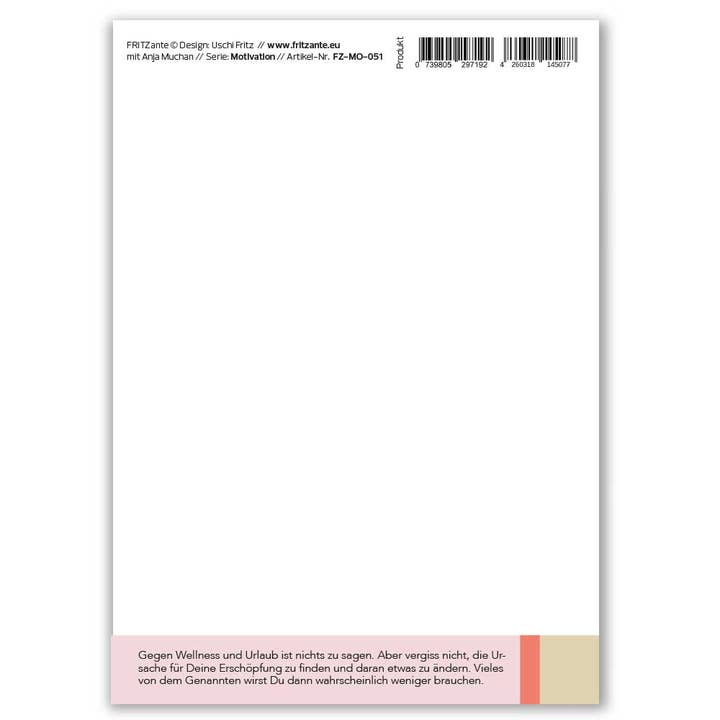 Fritzante - Wholesale Postcard - Postcard True self-care is not a bathtub...1