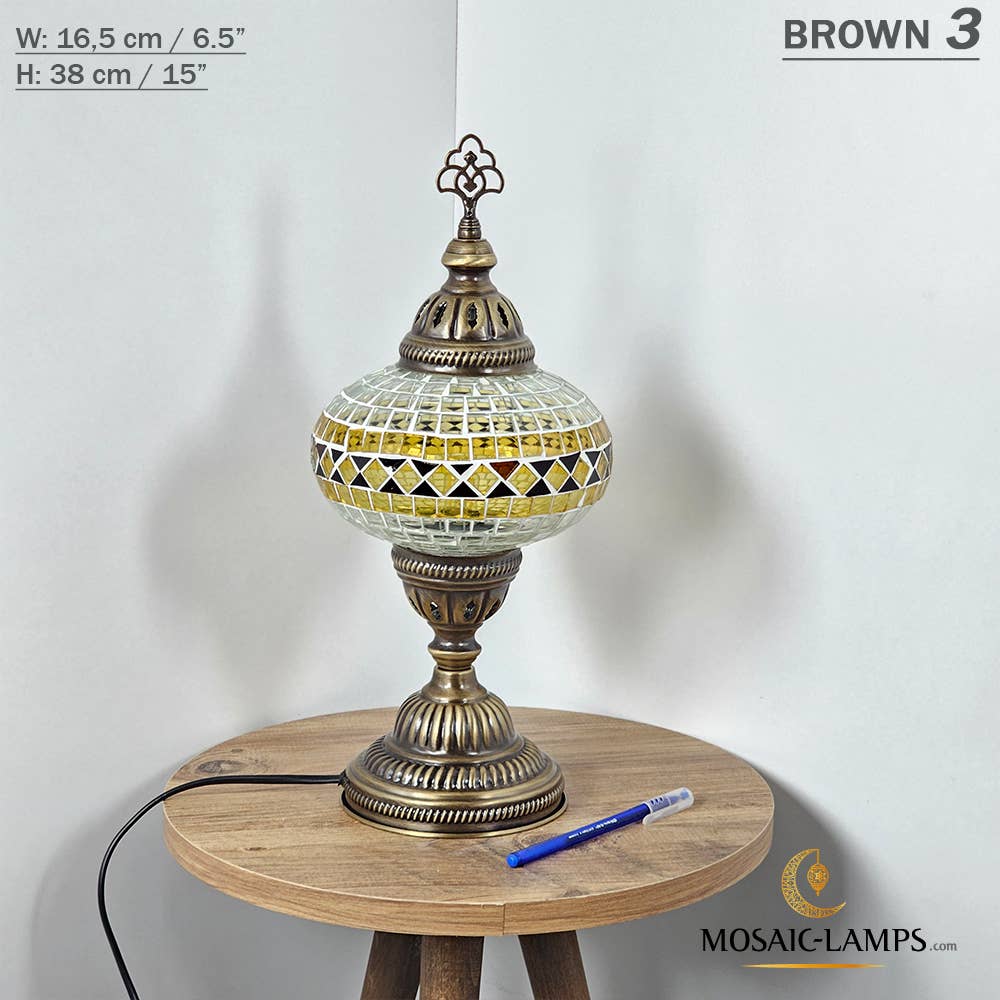 Mosaic Lamps - Vendita all'ingrosso Lampada da scrivania/d'accento - Lampada da tavolo grande a globo con mosaico turco, Marrakec, oltre 10 colori19