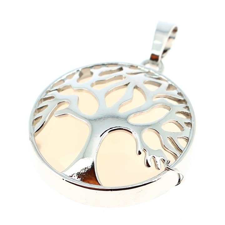Tree of Life 2.5 cm White Agate Pendants for wholesale by Artisans de Madagascar