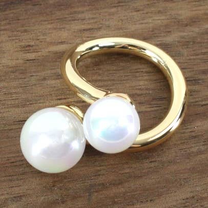 R24020 Faux Pearl Scarf Ring (3pcs) for wholesale by Pretty Persuasions