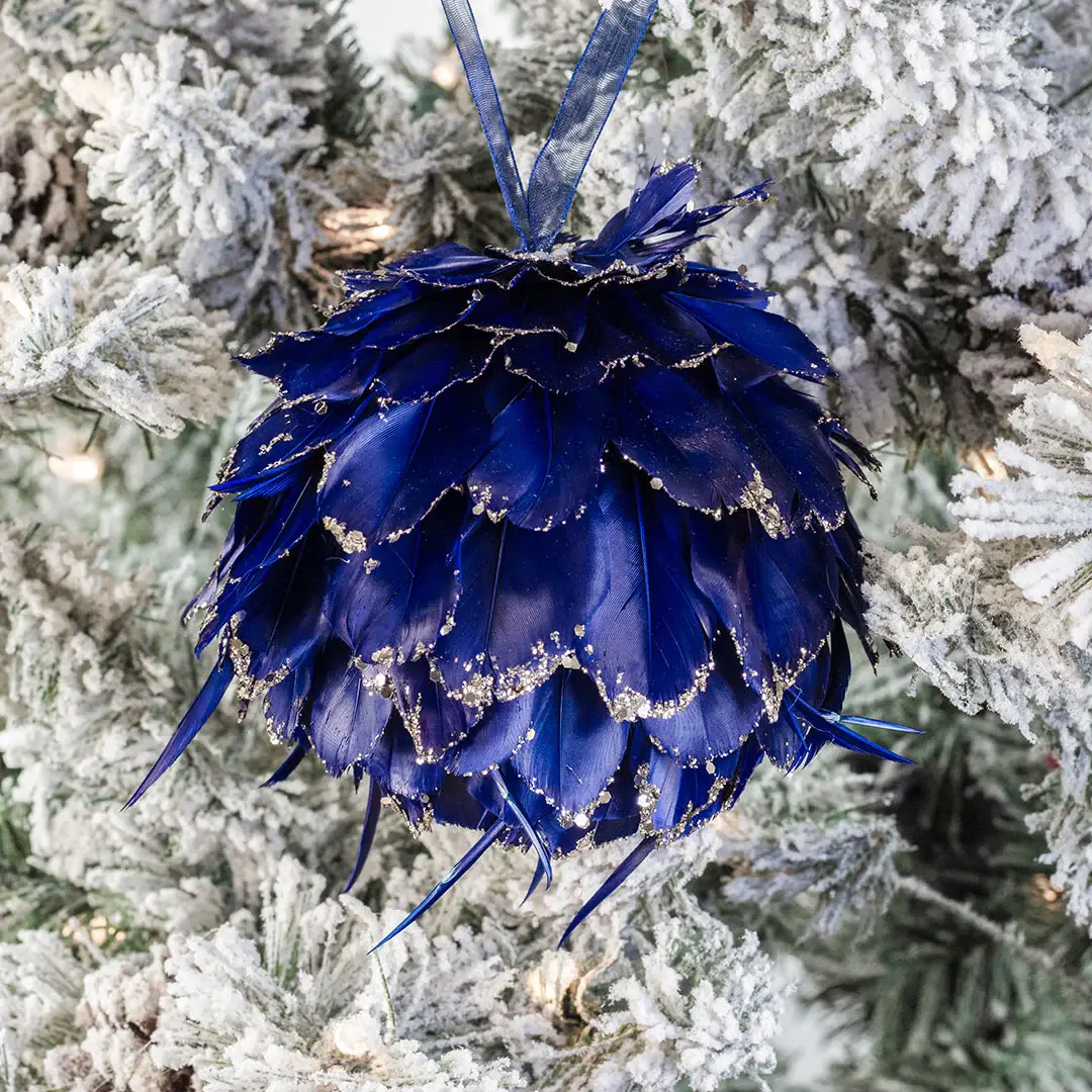 Zucker Feather Products – wholesale Ornament – Navy Blue Christmas Ornament8