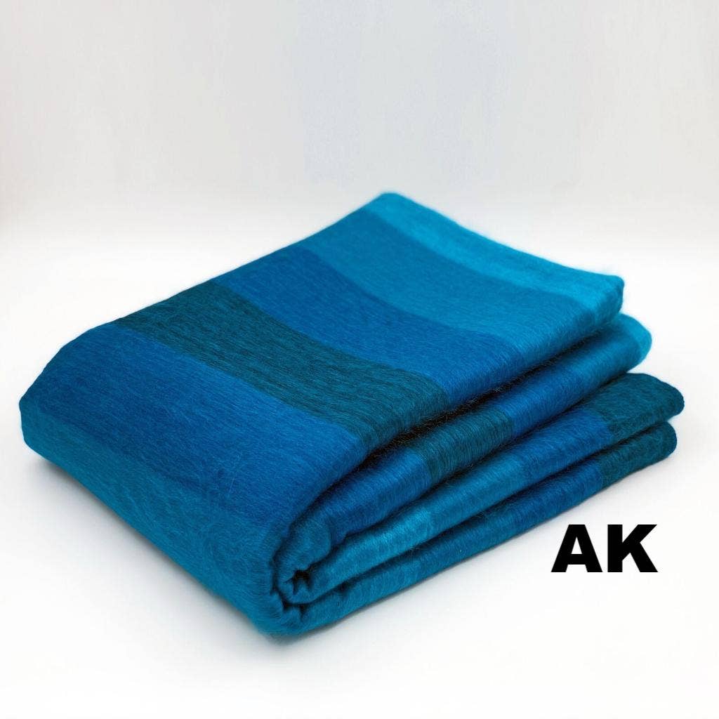 Choice Alpaca Products – wholesale Filtar – Alpacka Bed Filt - Randig52