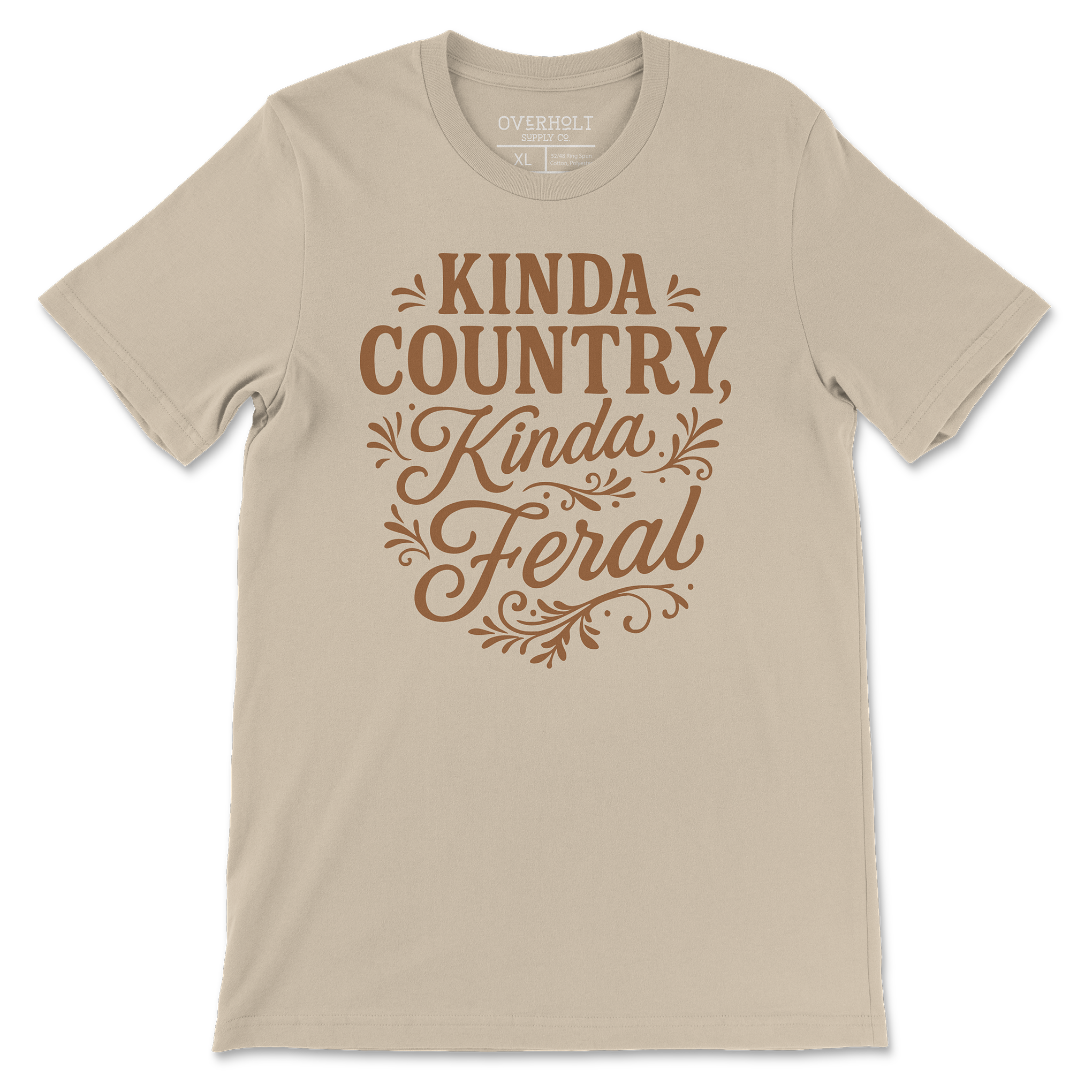 Overholt Supply Co. - Wholesale Screen Printed T-Shirt - Women's - OSC-106 – "Kinda Country, Kinda Feral" T-Shirt7