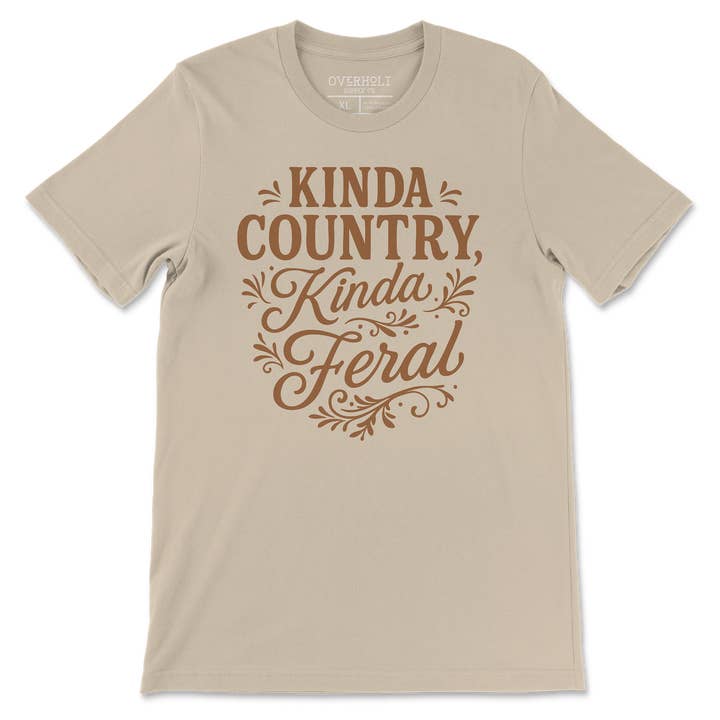Overholt Supply Co. - Wholesale Screen Printed T-Shirt - Women's - OSC-106 – "Kinda Country, Kinda Feral" T-Shirt7