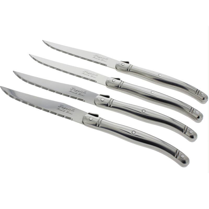 French Home - Wholesale Knife Set - Laguiole Steak Knives Set of 4, Stainless Steel2