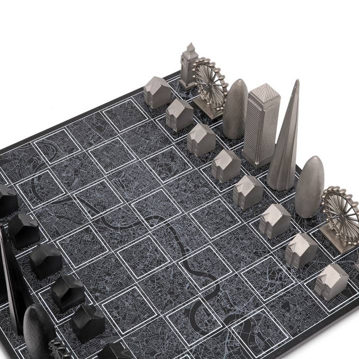 Skyline Chess - Wholesale Board Game - Stainless Steel London Edition - Skyline Chess Set