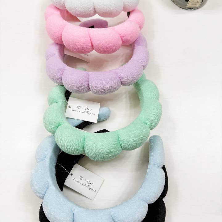MIX COLOR Fresh Tone of Beauty Care Spa Headband for wholesale on Faire