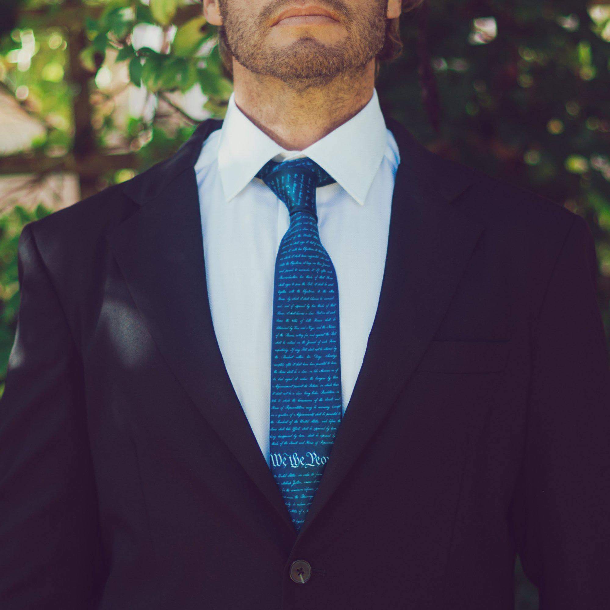 Navy Constitution Neck Tie United States of America Necktie Cool for wholesale on Faire4