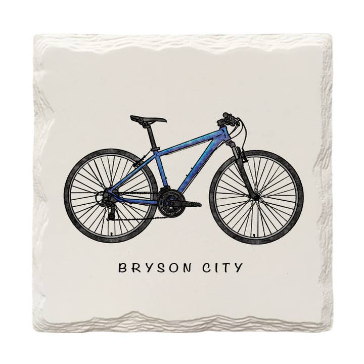 Customizable Mountain Bike | Hand-Drawn | Drink Coaster for wholesale by The Doodle Brand