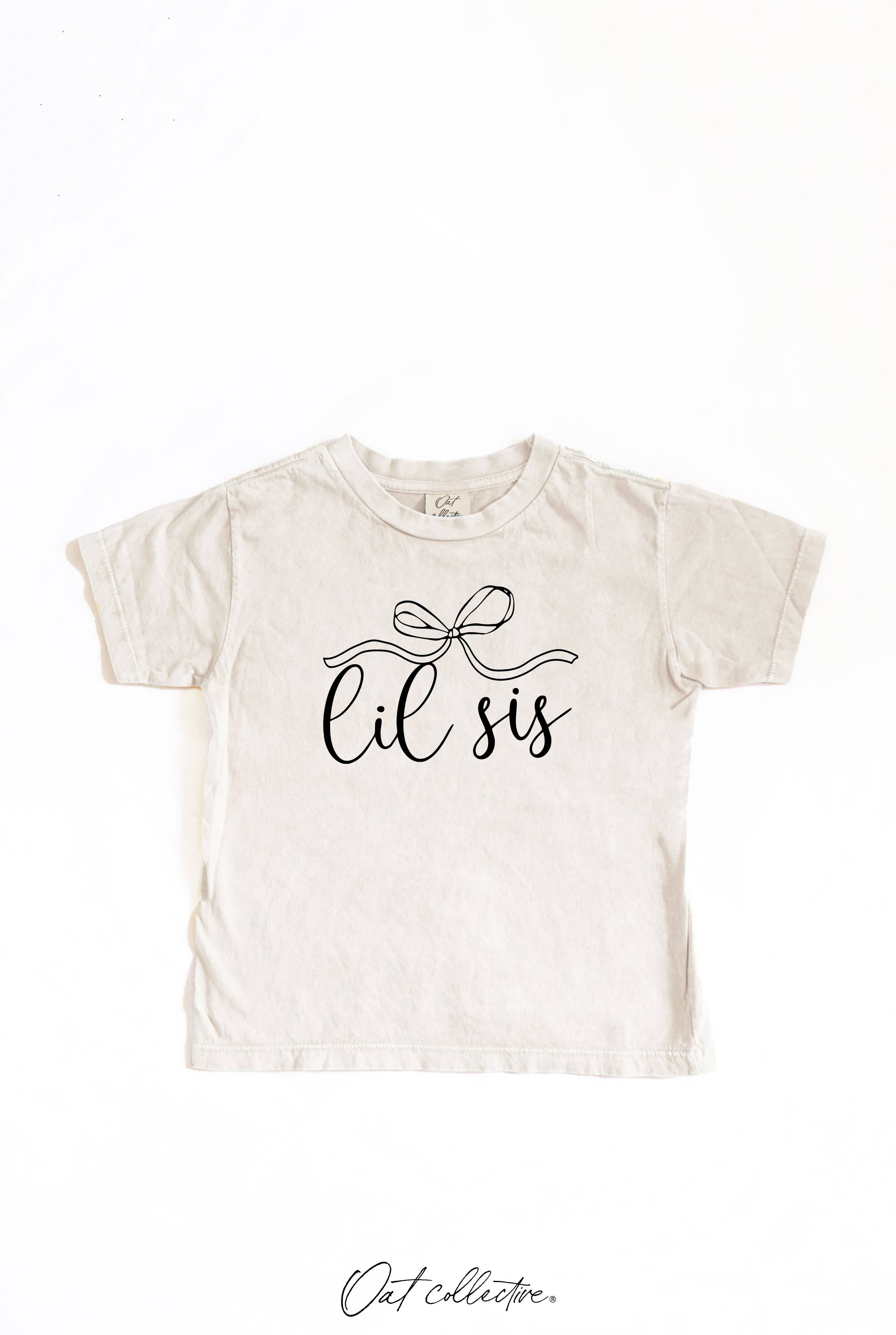 OAT COLLECTIVE - Wholesale Screen Printed T-Shirt - Kids - LIL SIS Toddler Washed Graphic Top6