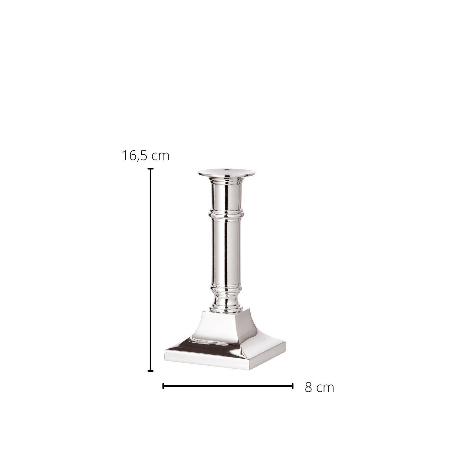 EDZARD - Wholesale Candle Holder - Candlestick Candle Holder Kent, silver-plated, Height 16 cm2