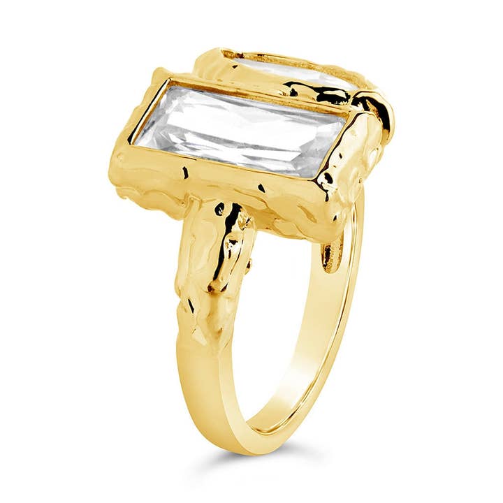 Sterling Forever - Wholesale Multi-Stone Ring - Tate CZ & Molten Metal Toi et Moi Ring9