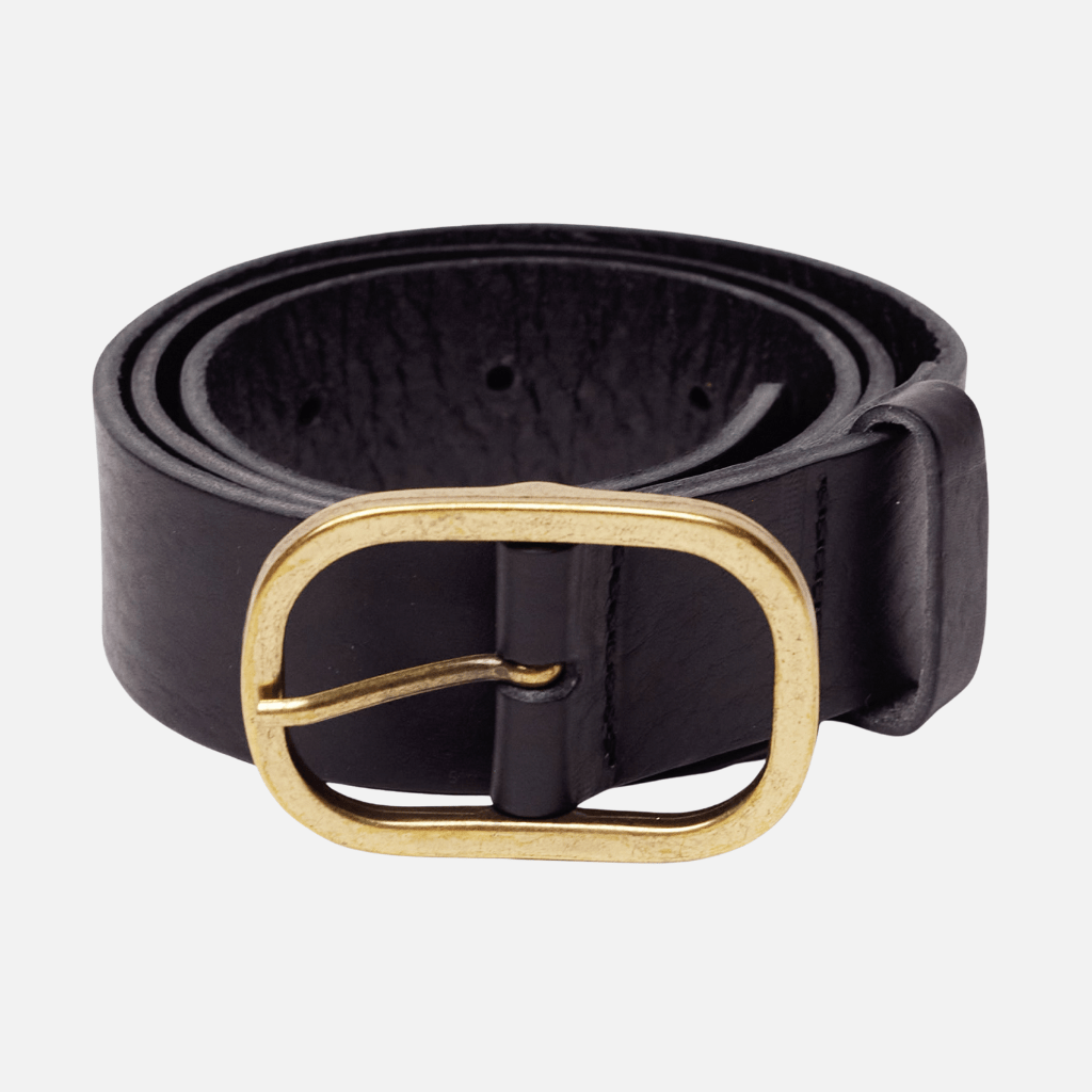 Amsterdam Heritage Leather Belts, Bags, Jackets & Apparel - Vente Ceinture – femme - Marin | Ceinture en cuir doré à boucle ovale pour femmes6