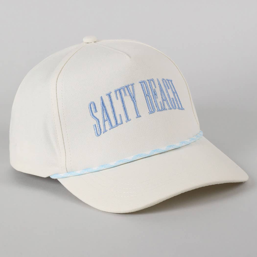 Fashion City - Vendita all'ingrosso Cappellino  da camionista - Unisex - Cappello Trucker Ricamato con Scritta SALTY BEACH1