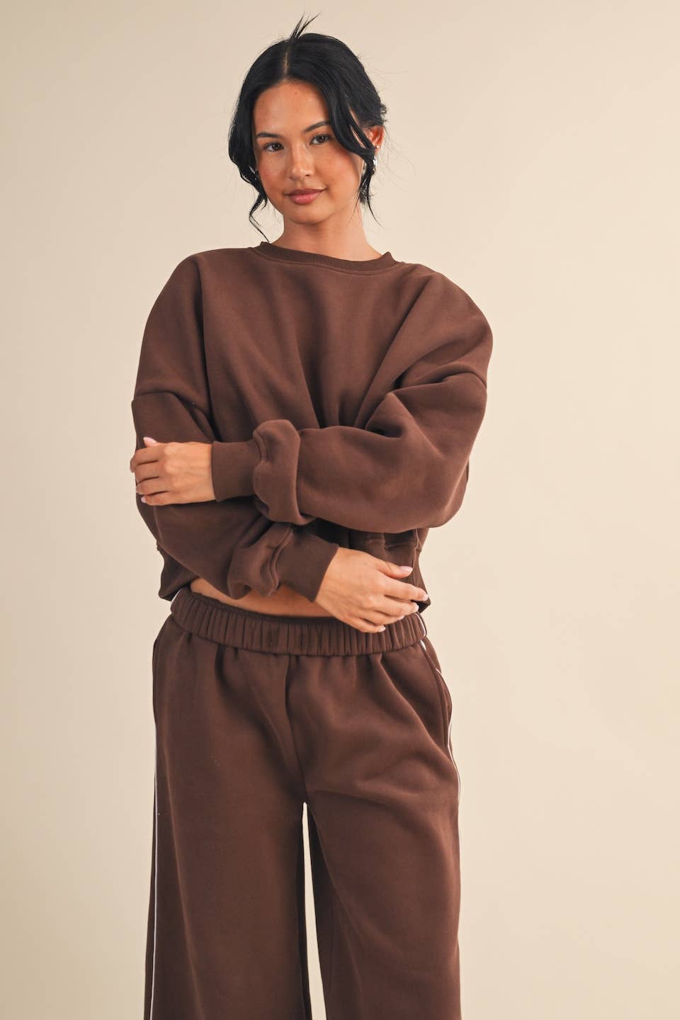 KIMBERLY C - Wholesale Sweatshirt - Women's - Cozy Fleece Oversized Crewneck Sweatshirt37