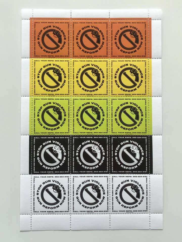 Stop Gun Violence Lick & Stick Timbri benefici per la vendita all'ingrosso da parte di The Portland Stamp Company