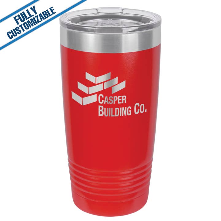 GiftWorksPlus - Wholesale Insulated Mug/Tumbler - 20oz. Engraved Tumbler with Flip Lid - Fully Customizable2