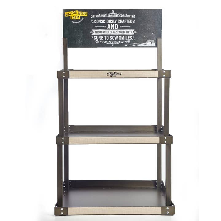 DISPLAY ONLY - 3 Tier Metal Display for wholesale by Walton Wood Farm Corp.