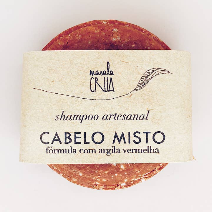Shampooing Mix Hair Solid à faible pH avec de l'argile rouge et du thym pour la vente par Masala crua
