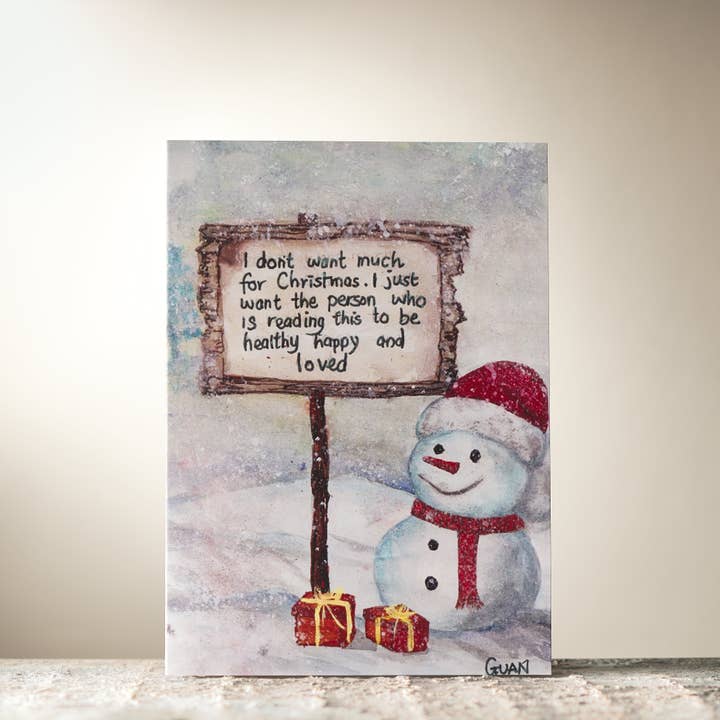 Guan's Christmas Message for wholesale by HomeLess Made