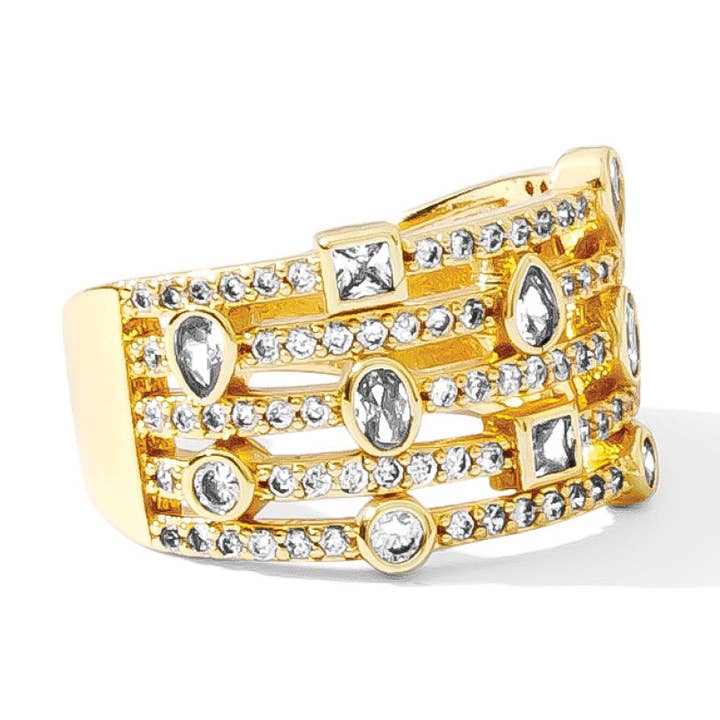 All That Shimmers, Pave Statement Ring for wholesale by Splendid Iris