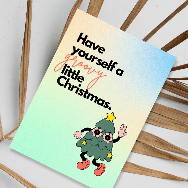 Have Yourself a Groovy Little Christmas | Christmas Card for wholesale by JoeyPrints