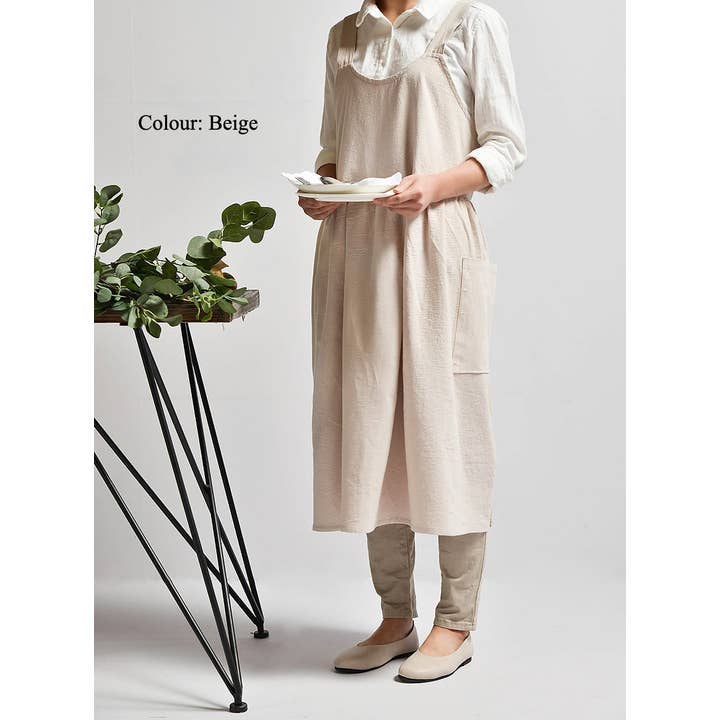 Gohobi (We cover U.S. import duties) - Wholesale Apron - Gohobi Korean Cotton-Linen Artisan Apron4