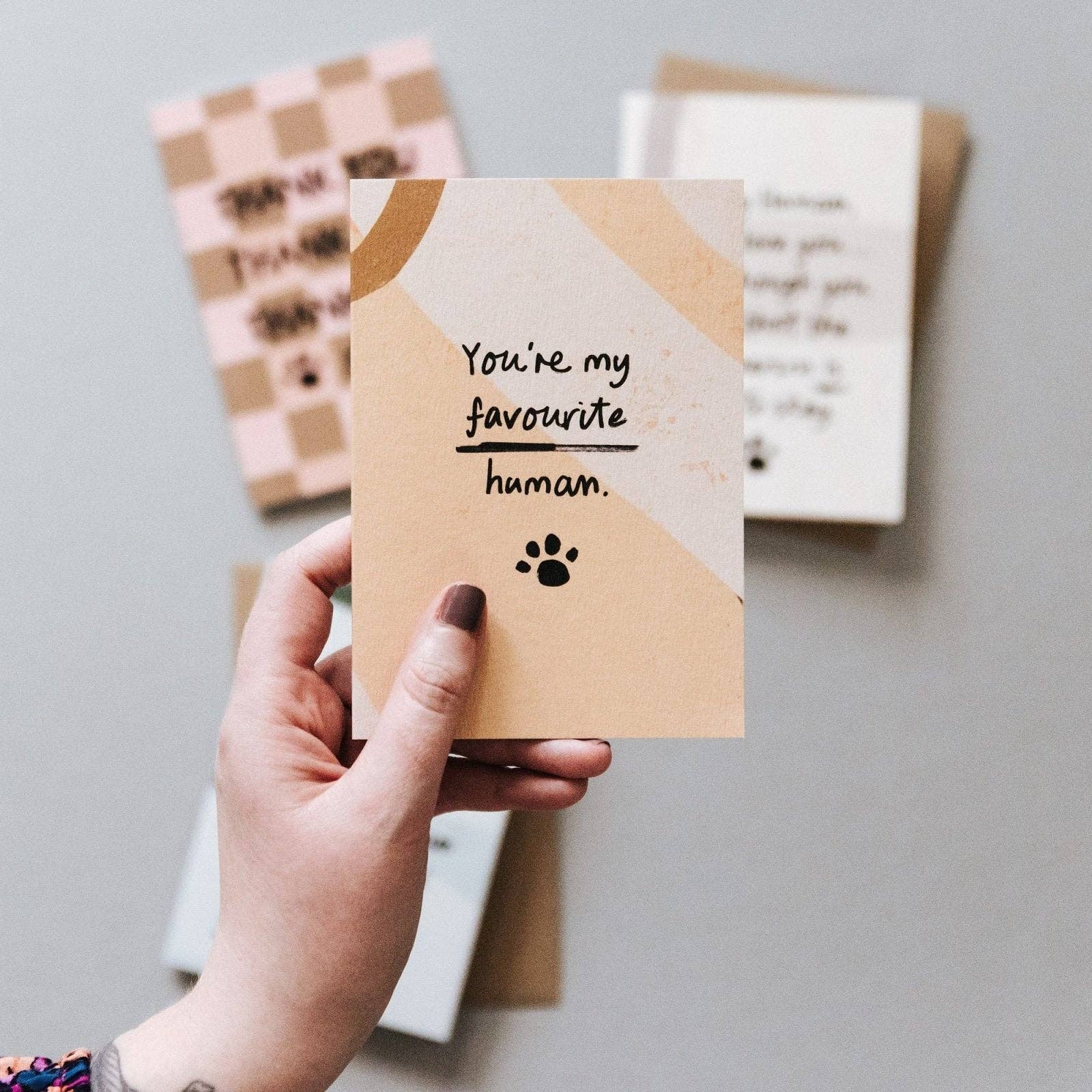 I am Nat Ltd - Wholesale Love Card - Favourite Human Card from Dog or Cat4