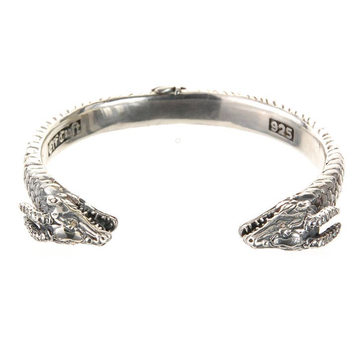 Silverarmband med drakfjäll och drakhuvuden för wholesale av ElfCraft