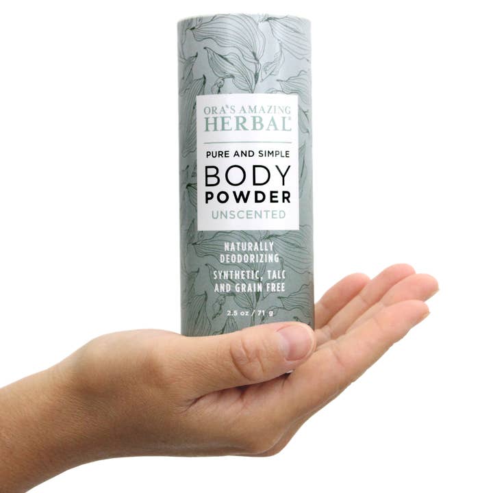 Ora’s Amazing Herbal Natural Skincare – wholesale Body/talcum powder – Unscented Body Powder, Talc Free, 2.5oz