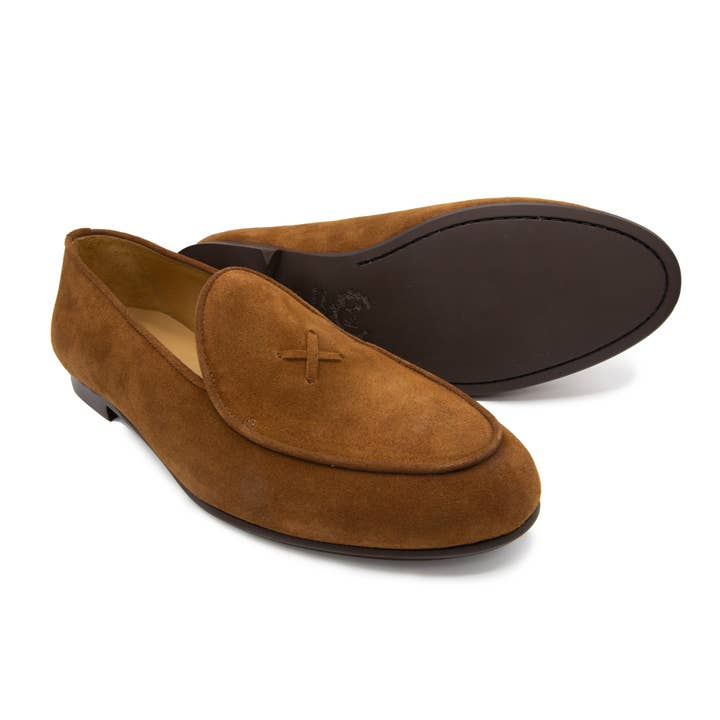 Women's Cognac Suede Milano for wholesale by Del Toro Shoes