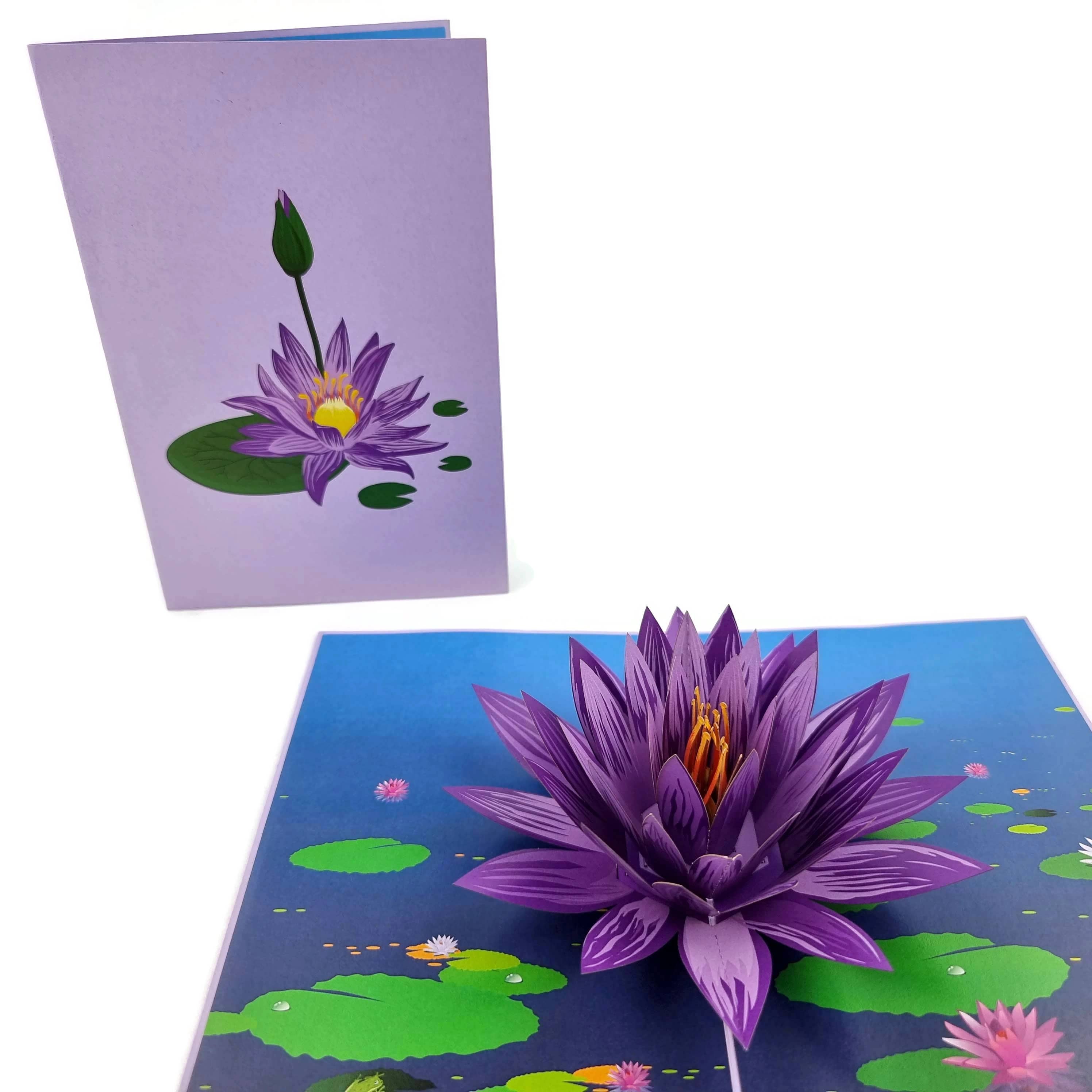 Color Pop Cards - Wholesale Everyday Greeting Card - Water Lily 3D Pop Up Card2