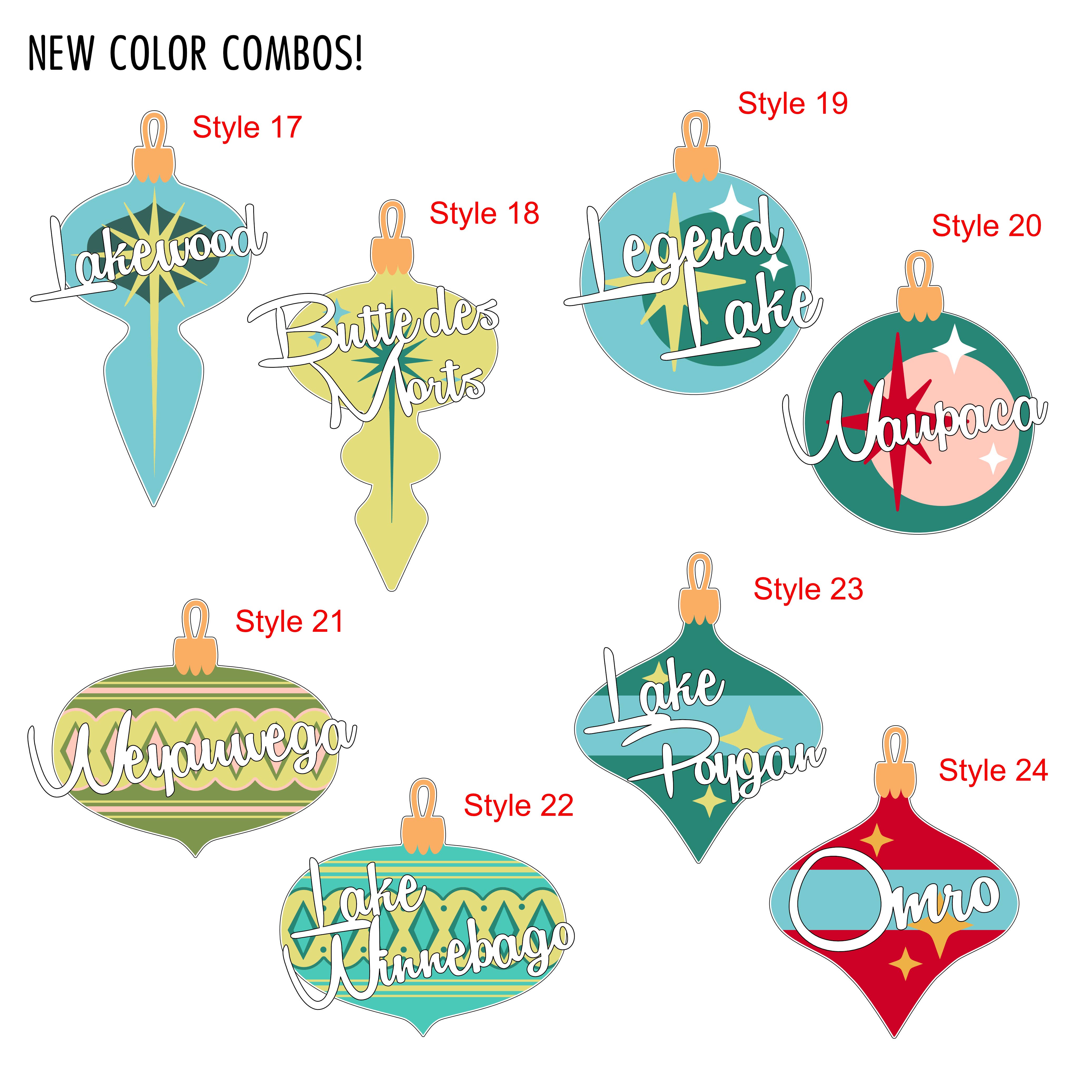 Atomic Kraftworks - Wholesale Ornament - Vintage Bauble Customizable [Your City] Ornament5