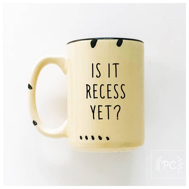 Prairie Chick Prints - Wholesale Coffee Mug - is it recess yet? | ceramic mug5