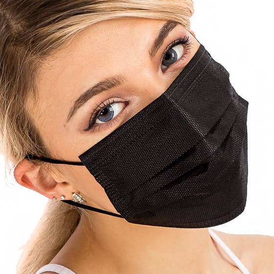 Cap Zone - Venta al por mayor Mascarilla facial protectora - Mascarilla negra desechable0