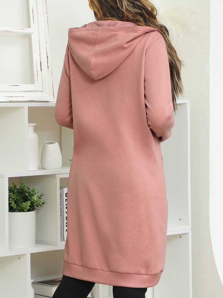 NINEXIS - Vente Sweat à capuche – femme - CWOHOL448_Veste longue légère à capuche zippée45