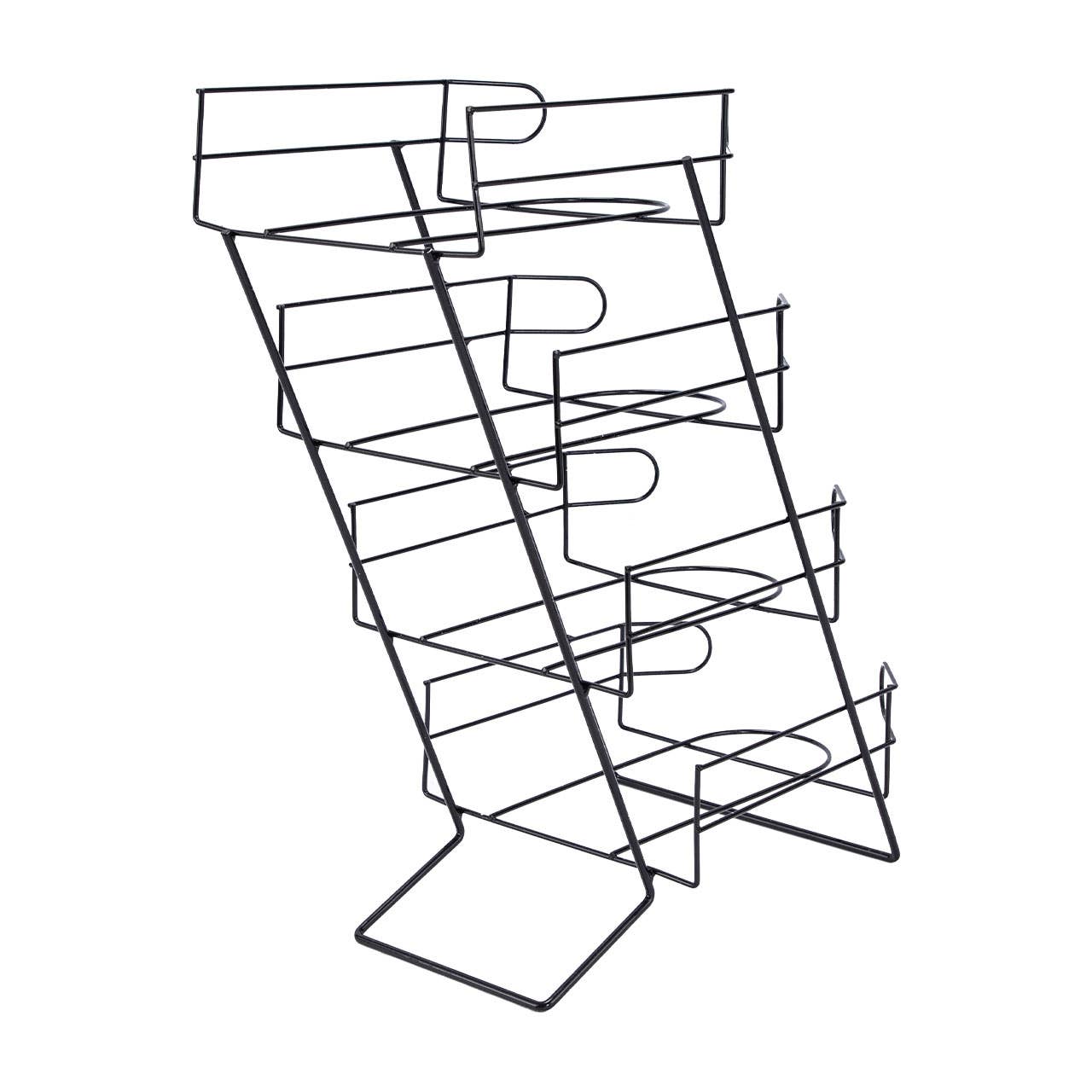 Store Supply Warehouse - Wholesale Retailer Display - Accessories - 4-Tier Black Countertop Cap Display - 20"H x 16"D x 9¼"W6