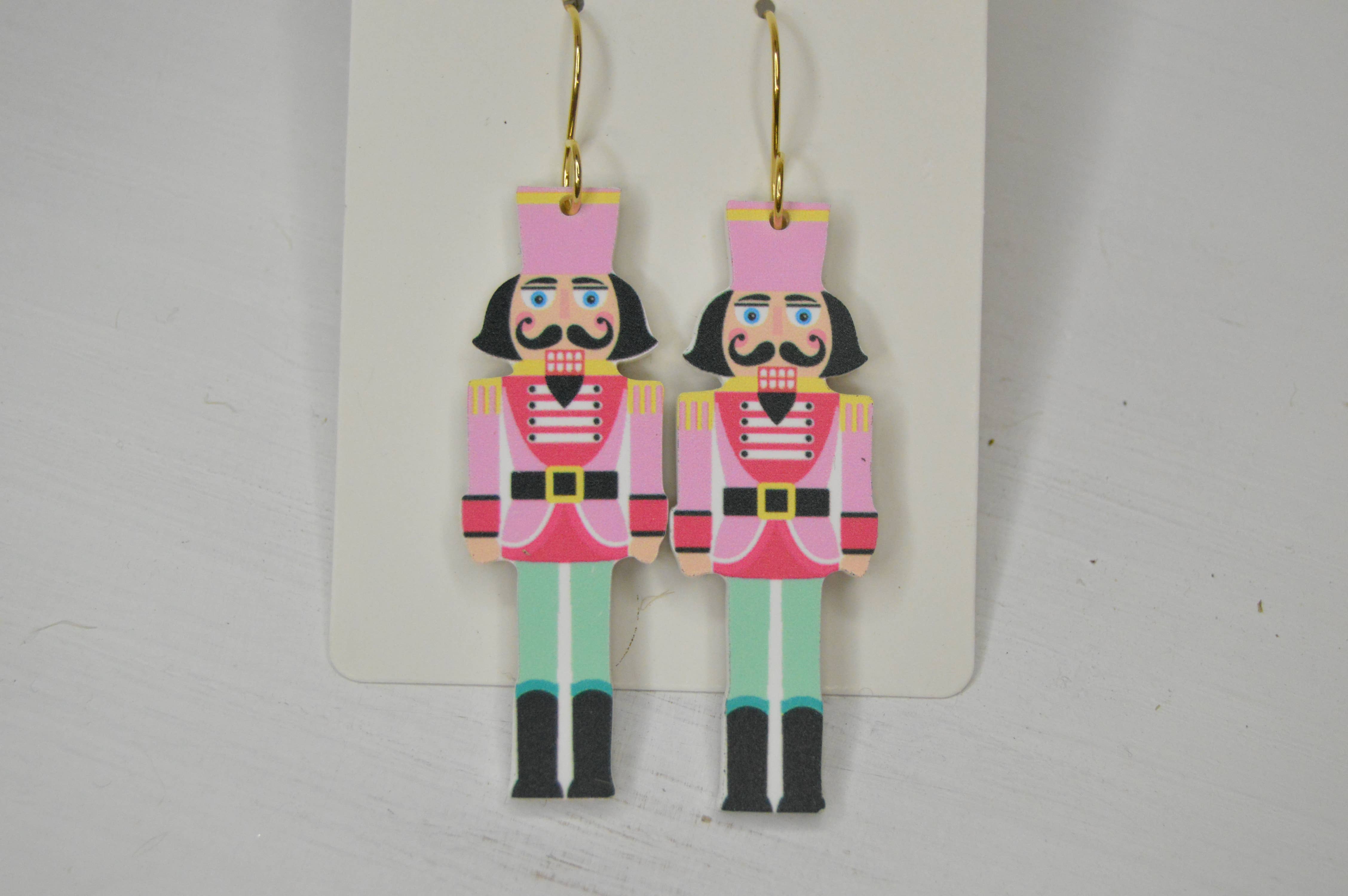 The Adorned Fox – wholesale Dangle earrings – Nutcracker Earrings, Christmas Earrings, Acrylic Earrings3