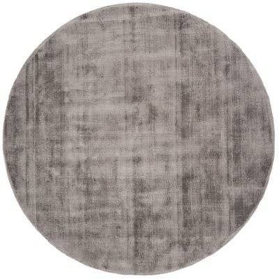 Karpet Viscose Rond Dark Grey O200 Cm Sku195 voor wholesale door Veer Carpets